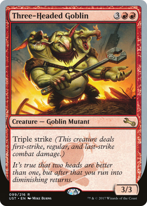 Three-Headed Goblin (UST-099) - rare - Foil