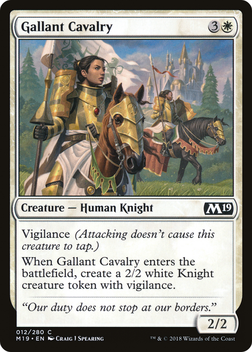 Gallant Cavalry (M19-012) - common - Foil