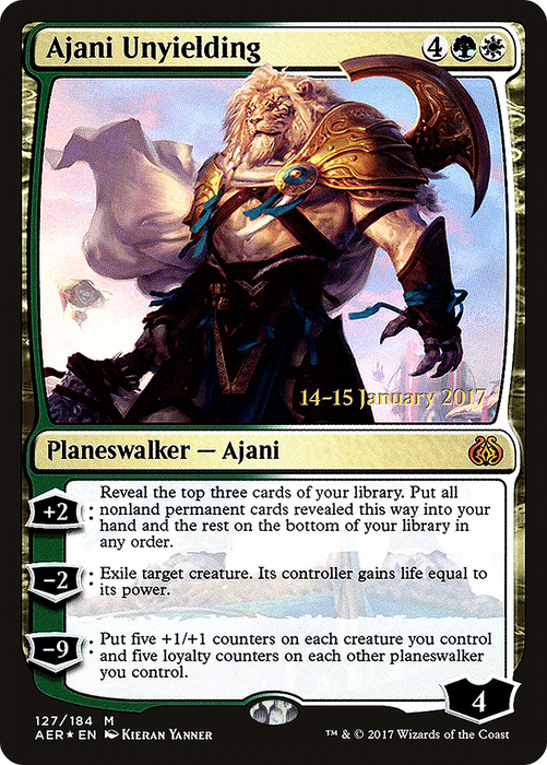 Ajani Unyielding (PRE-127S) - mythic - Foil