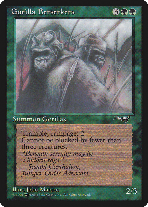Gorilla Berserkers (ALL-93B) - common