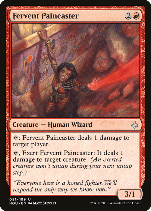 Fervent Paincaster (HOU-091) - uncommon - Foil