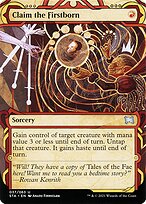 Claim the Firstborn (STA-037) - uncommon: (Showcase) (Borderless)