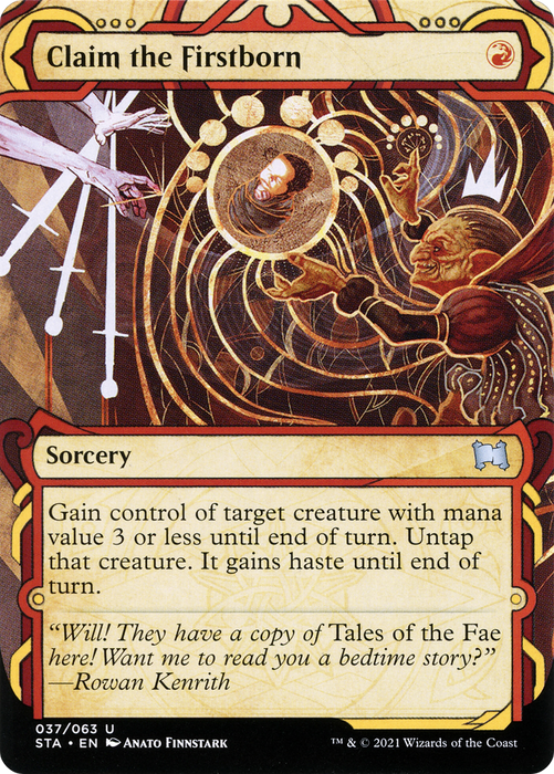 Claim the Firstborn (STA-037) - uncommon: (Showcase) (Borderless)