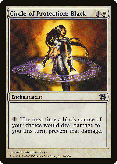Circle of Protection: Black (9ED-10★) - uncommon - Foil