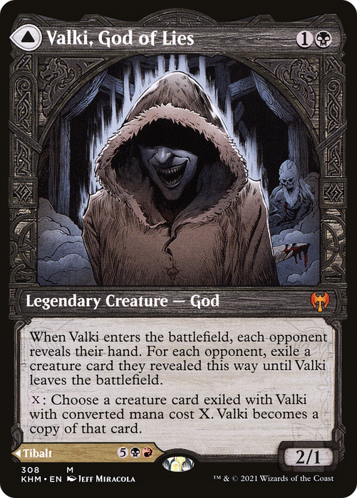 Valki, God of Lies // Tibalt, Cosmic Impostor (KHM-308) - mythic: (Showcase) - Foil