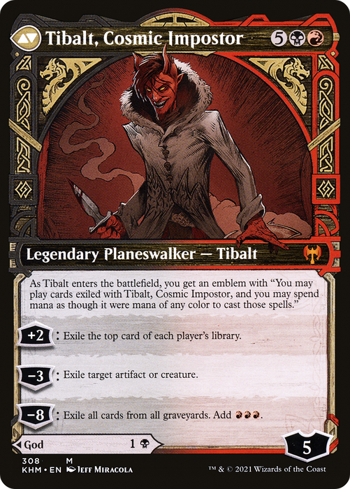 Valki, God of Lies // Tibalt, Cosmic Impostor (KHM-308) - mythic: (Showcase)