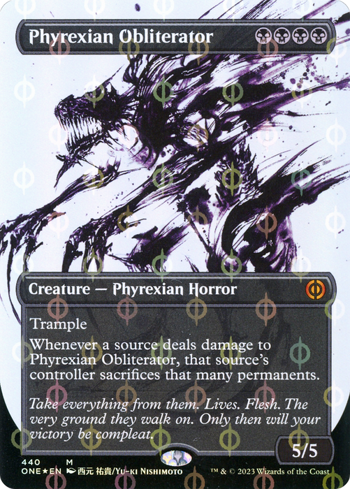 Phyrexian Obliterator (ONE-440) - mythic: (Showcase) (Borderless) - Foil