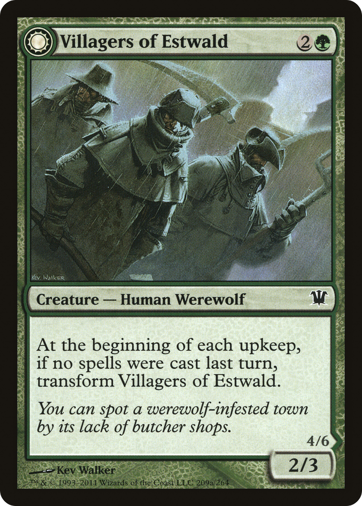 Villagers of Estwald // Howlpack of Estwald (ISD-209) - common: (Double Faced Transform)