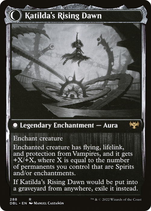 Katilda, Dawnhart Martyr // Katilda's Rising Dawn (DBL-288) - rare: (Double Faced Transform) - Foil