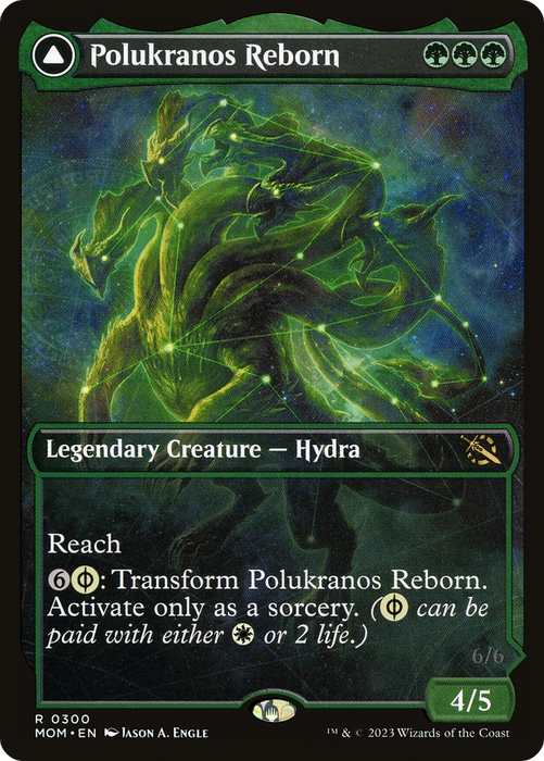 Polukranos Reborn // Polukranos, Engine of Ruin (MOM-300) - rare: (Showcase) - Foil