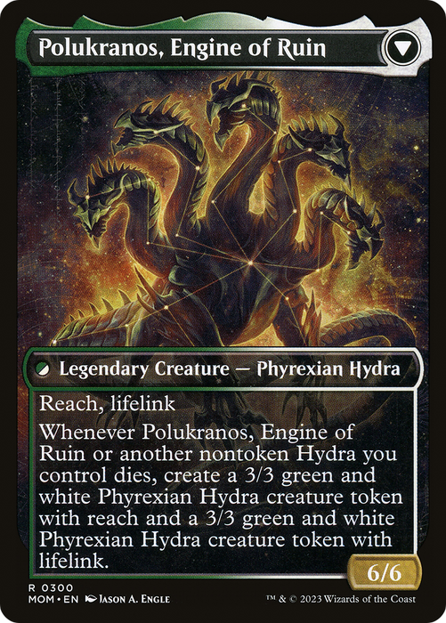 Polukranos Reborn // Polukranos, Engine of Ruin (MOM-300) - rare: (Showcase) - Foil