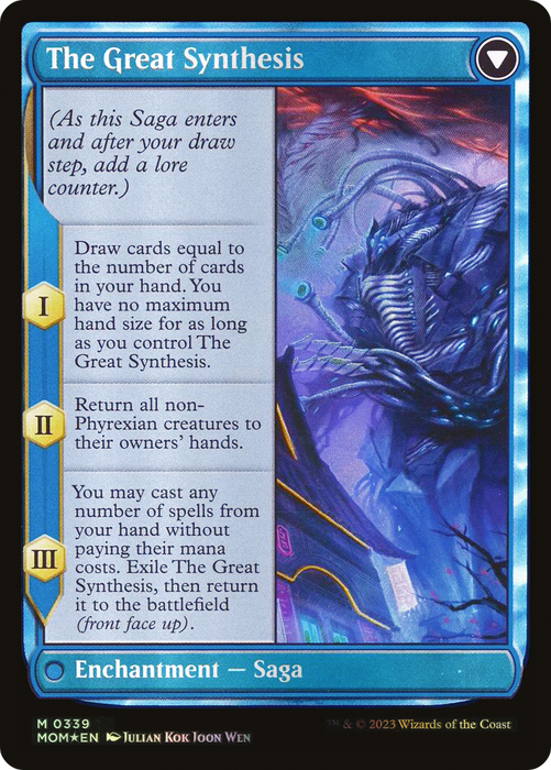 Jin-Gitaxias // The Great Synthesis (MOM-339) - mythic (Borderless) - Foil