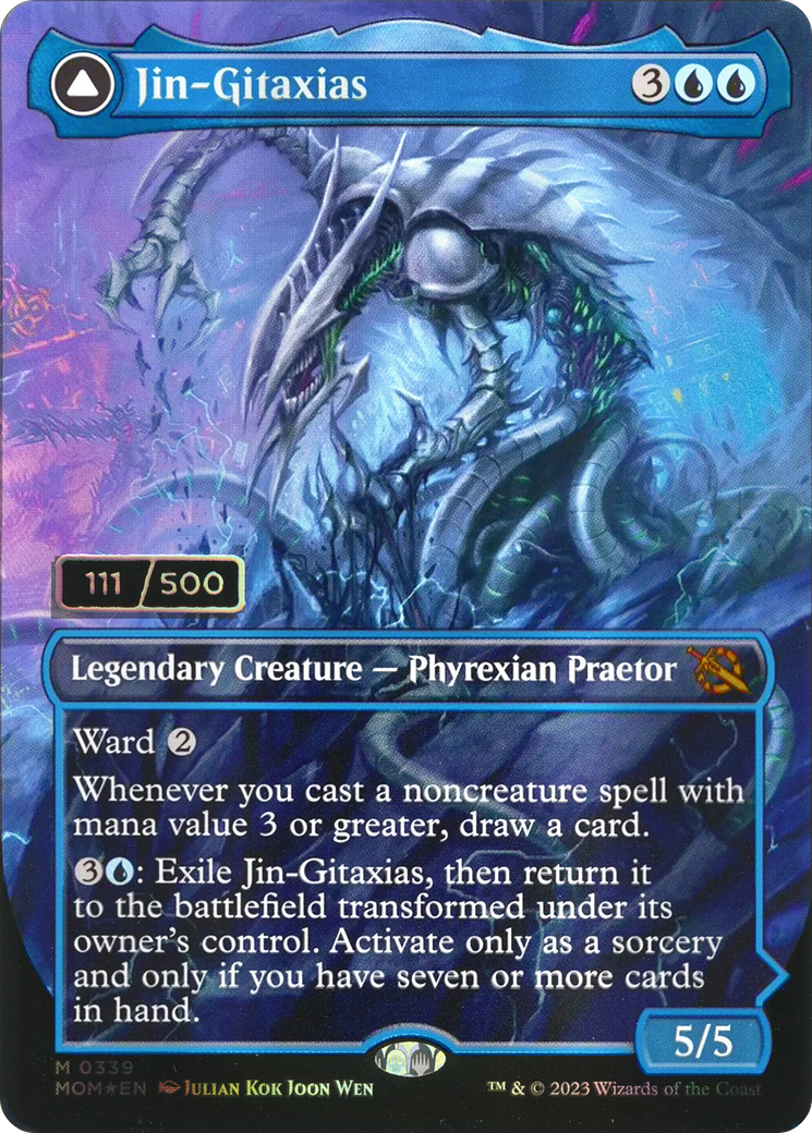 Jin-Gitaxias // The Great Synthesis (MOM-339) - mythic (Borderless) - Foil