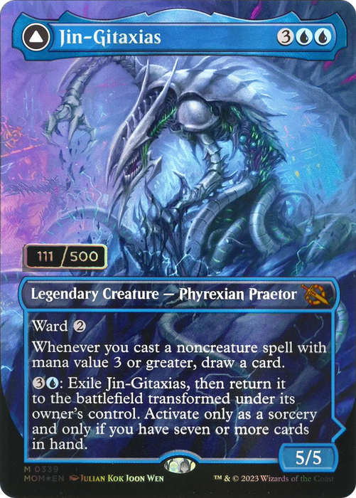Jin-Gitaxias // The Great Synthesis (MOM-339) - mythic (Borderless) - Foil
