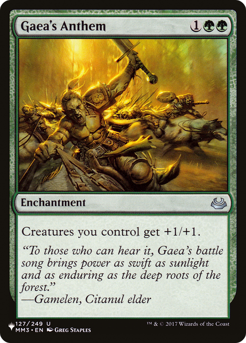 Gaea's Anthem (LIST-MM3-127) - uncommon