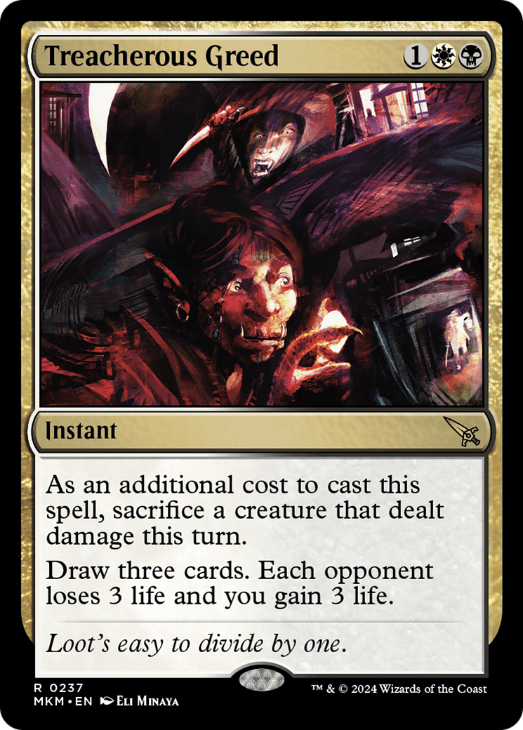 Treacherous Greed (MKM-237) - rare - Foil