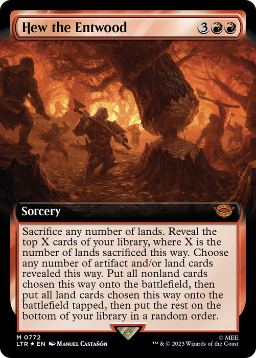 Hew the Entwood (LTR-772) - mythic: (Extended Art) - Foil