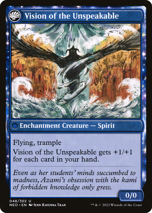 Behold the Unspeakable // Vision of the Unspeakable (NEO-048) - uncommon: (fandfc, enchantment) - Foil