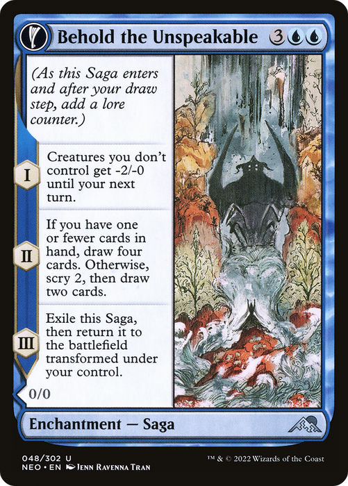 Behold the Unspeakable // Vision of the Unspeakable (NEO-048) - uncommon: (fandfc, enchantment) - Foil