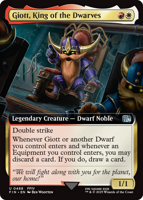 Giott, King of the Dwarves (Extended Art) (FIN-488) - uncommon - Foil