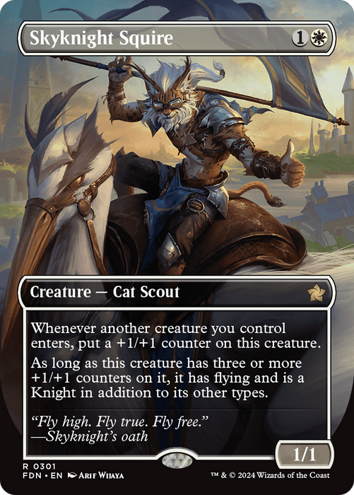 Skyknight Squire (FDN-301) - rare (Borderless)