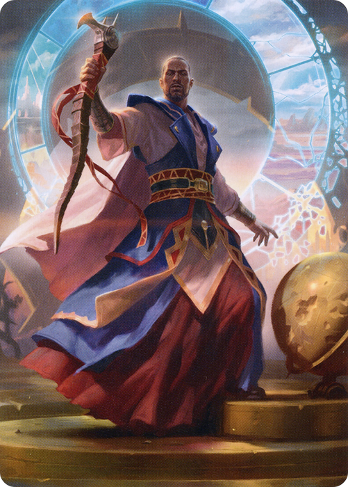 Teferi, Who Slows the Sunset // Teferi, Who Slows the Sunset (AMID-010) - common (Borderless) - Foil
