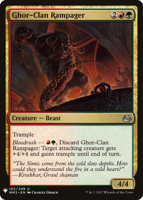 Ghor-Clan Rampager (LIST-MM3-165) - uncommon
