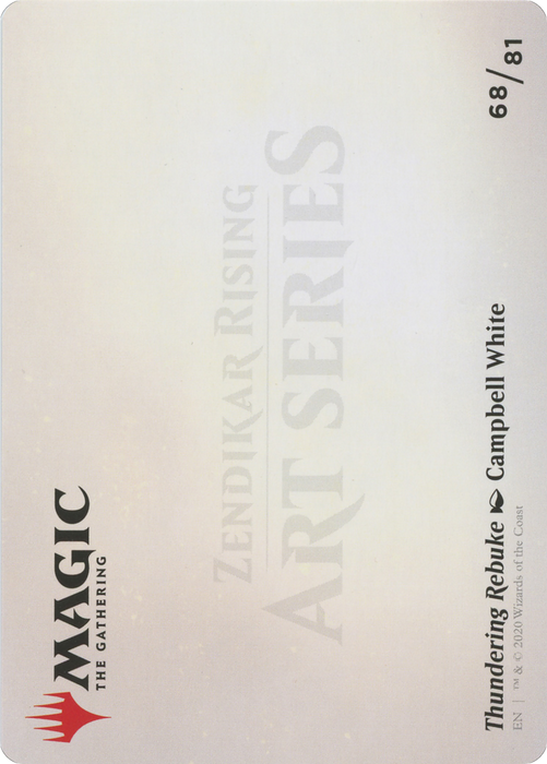 Thundering Rebuke // Thundering Rebuke (AZNR-068) - common (Borderless) - Foil