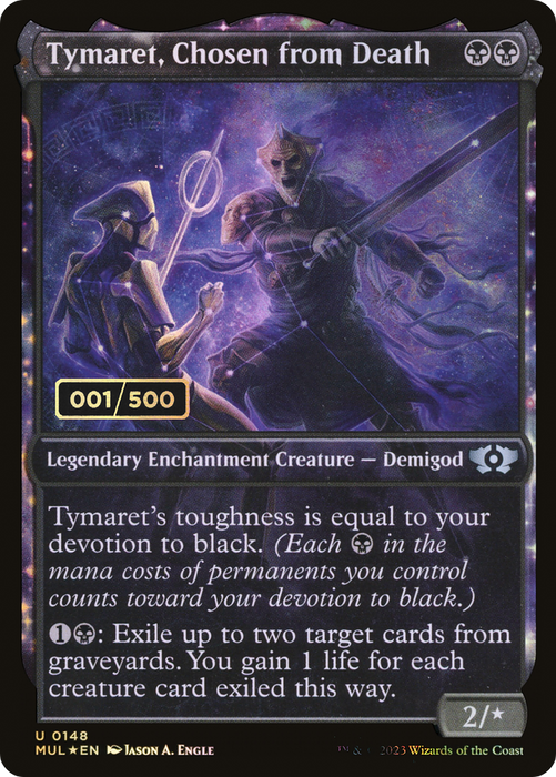 Tymaret, Chosen from Death (MUL-148Z) - uncommon: (Showcase, enchantment) - Foil