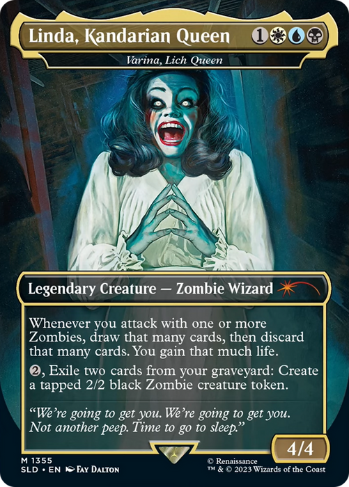 Varina, Lich Queen (SLD-1355) - mythic / Linda, Kandarian Queen (Borderless)
