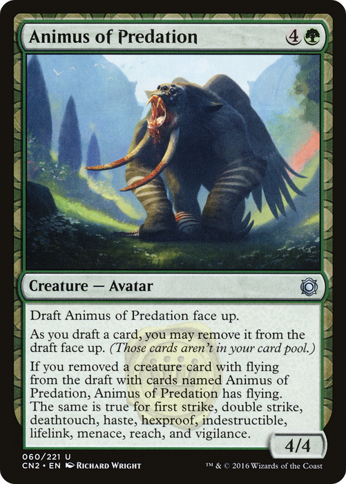 Animus of Predation (CN2-060) - uncommon: (draft) - Foil