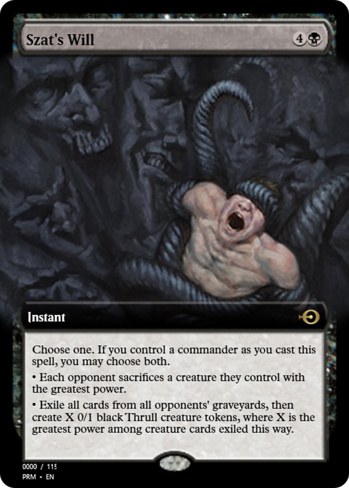 Szat's Will (PRM-86056) - rare