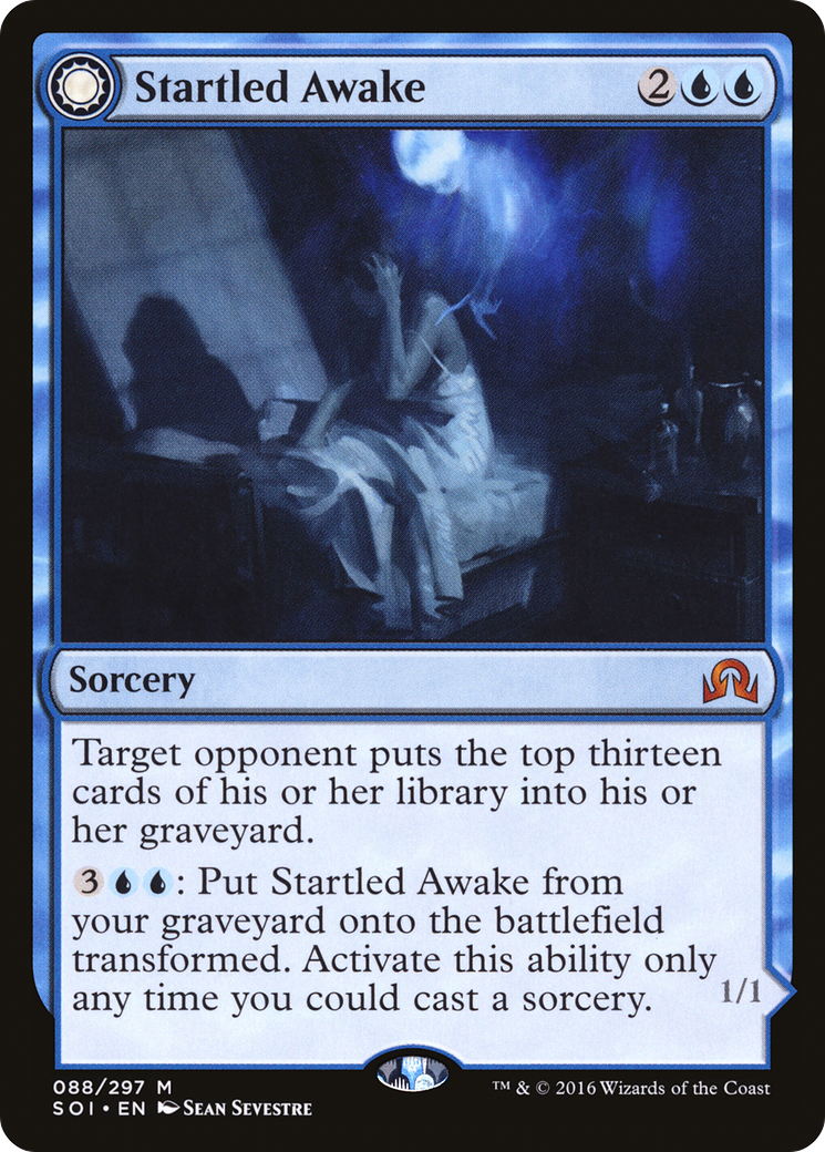 Startled Awake // Persistent Nightmare (SOI-088) - mythic: (Double Faced Transform) - Foil
