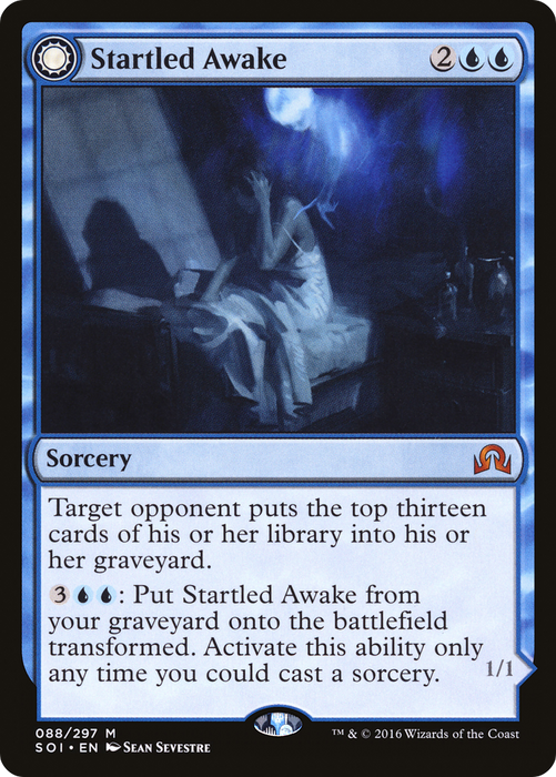Startled Awake // Persistent Nightmare (SOI-088) - mythic: (Double Faced Transform)