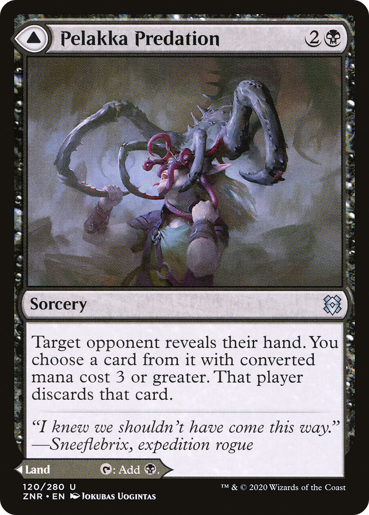 Pelakka Predation // Pelakka Caverns (ZNR-120) - uncommon - Foil