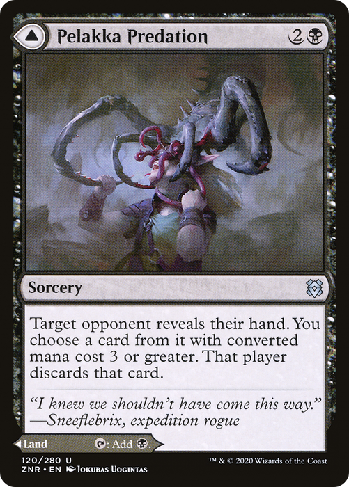 Pelakka Predation // Pelakka Caverns (ZNR-120) - uncommon - Foil
