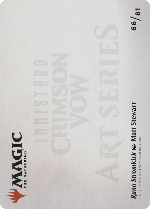 Runo Stromkirk // Runo Stromkirk (AVOW-066) - common (Borderless) - Foil