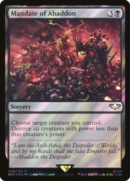 Mandate of Abaddon (40K-40★) - rare - Foil