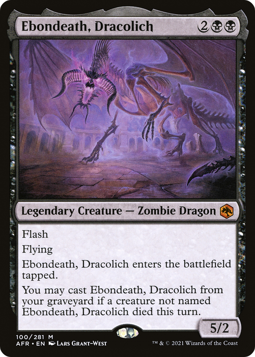 Ebondeath, Dracolich (AFR-100) - mythic