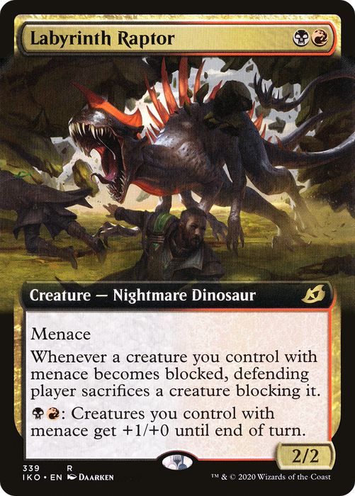Labyrinth Raptor (IKO-339) - rare: (Extended Art) - Foil