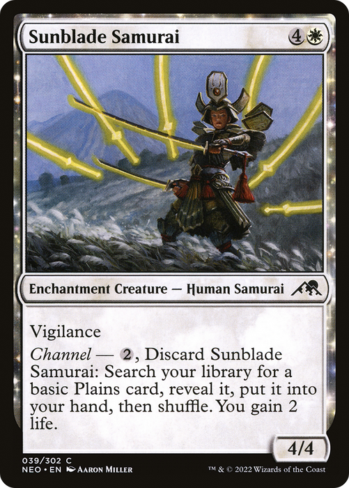 Sunblade Samurai (NEO-039) - common: (enchantment) - Foil
