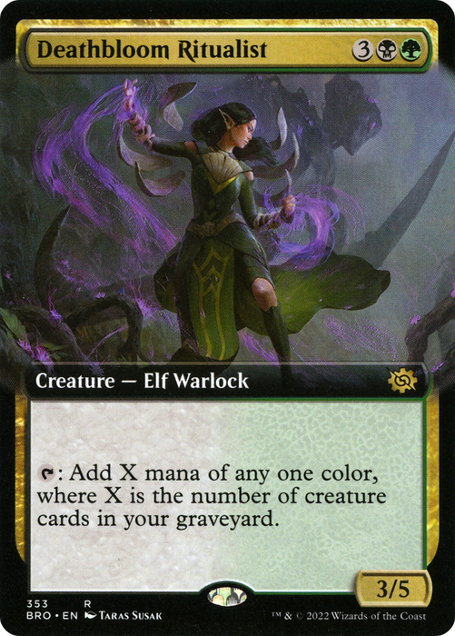 Deathbloom Ritualist (BRO-353) - rare: (Extended Art) - Foil