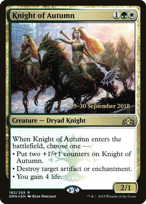Knight of Autumn (PRE-183S) - rare - Foil