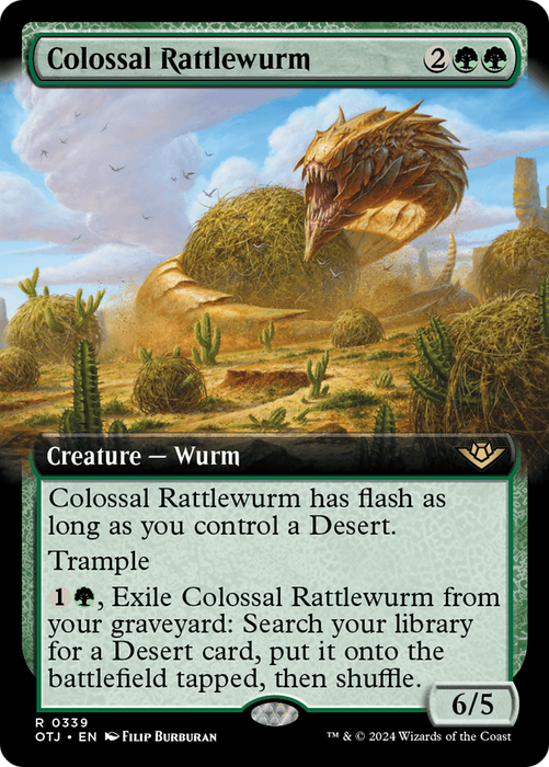 Colossal Rattlewurm (OTJ-339) - rare: (Extended Art)