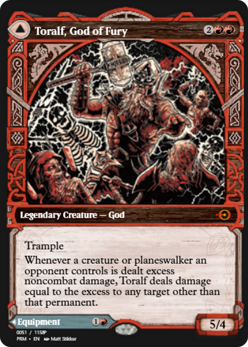 Toralf, God of Fury // Toralf's Hammer (PRM-88302) - mythic - Foil