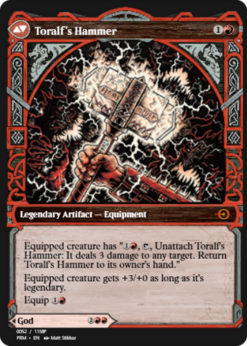 Toralf, God of Fury // Toralf's Hammer (PRM-88302) - mythic - Foil