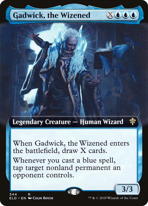 Gadwick, the Wizened (ELD-344) - rare: (Extended Art) - Foil