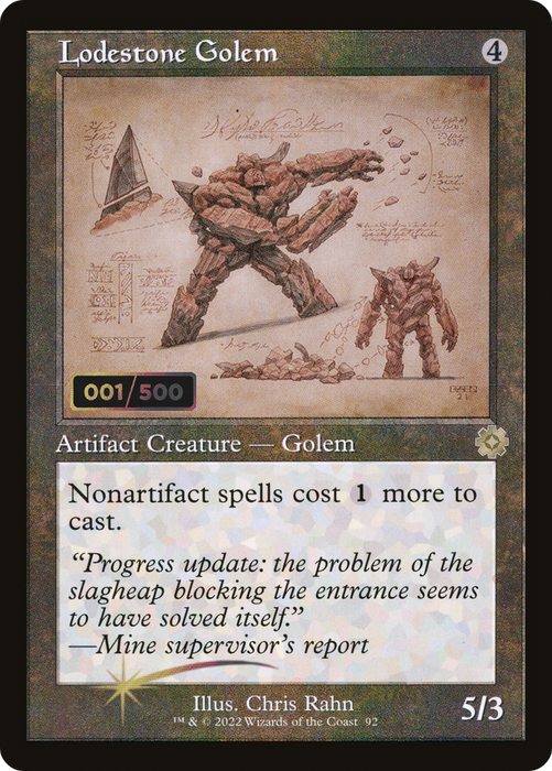 Lodestone Golem (BRR-92Z) - rare - Foil
