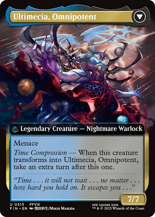 Ultimecia, Time Sorceress // Ultimecia, Omnipotent (FIN-513) - uncommon: (Extended Art)