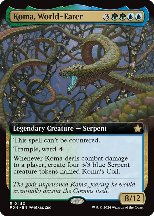 Koma, World-Eater (FDN-480) - rare: (Extended Art)